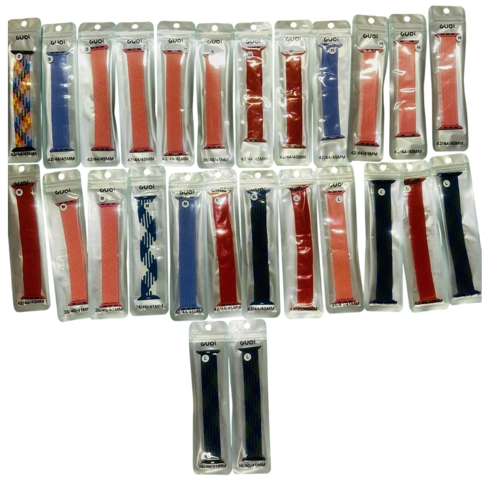 GUOI Nylon Sport Loop Watch Band for Apple Watch‎ 42 44 45mm Multiple Colors